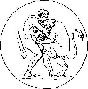 Hercules and the Nemean Lion.